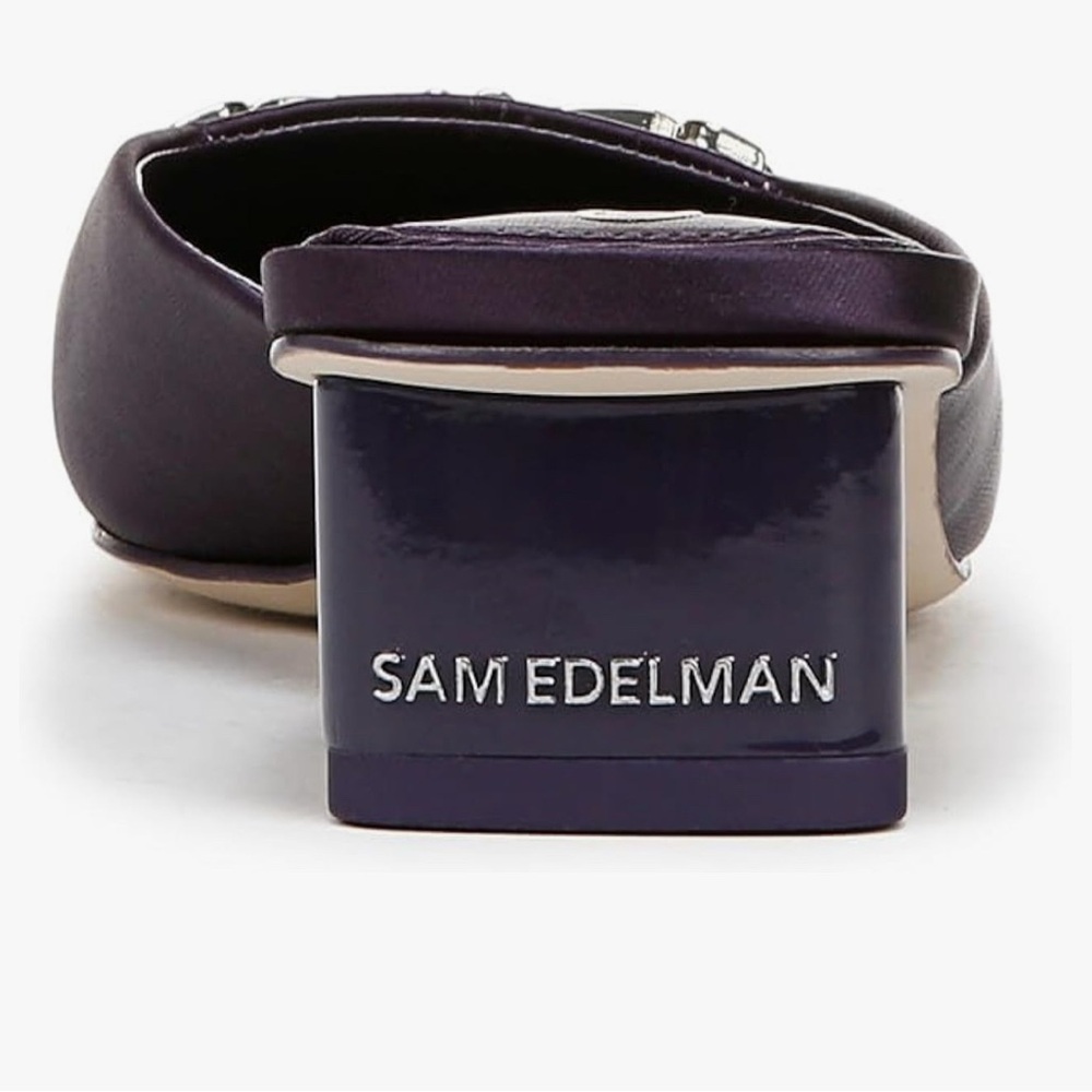 NWOB-Sam Edelman Womens Ollie
 Purple Satin Women's Mules - Picture 3 of 6